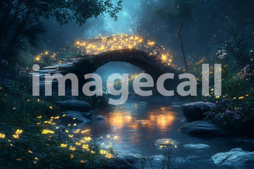U3644368625 Whimsical fairy bridge over a glowing stream surr 96312cea f7f8 43fd 8fa2 22545cc80e5c 3