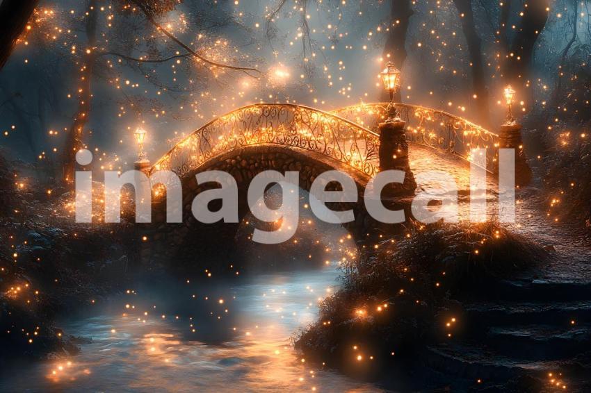 U3644368625 Whimsical fairy bridge over a glowing stream surr b8a239d6 0520 4998 8321 97e03a150e2f 0