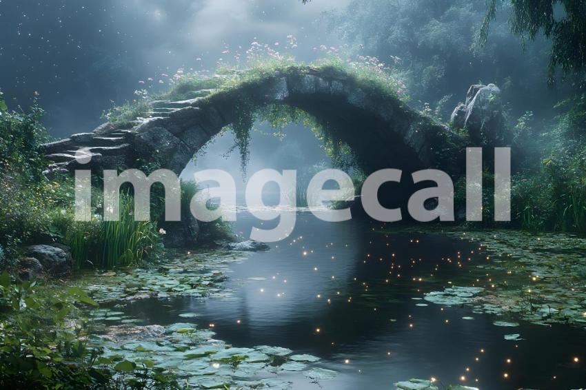 U3644368625 Whimsical fairy bridge over a glowing stream surr 1d0f05e1 56a3 46e8 9eb2 76b4e80b55fe 2