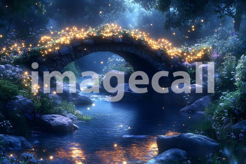 U3644368625 Whimsical fairy bridge over a glowing stream surr 1d0f05e1 56a3 46e8 9eb2 76b4e80b55fe 0