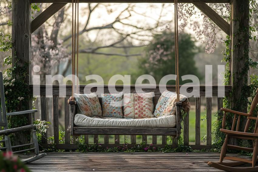 Abc1323 Vintage Rustic Porch Swing A charming wooden porch sw 6943d33e 7037 4d3f b6c6 f660429802bd 0