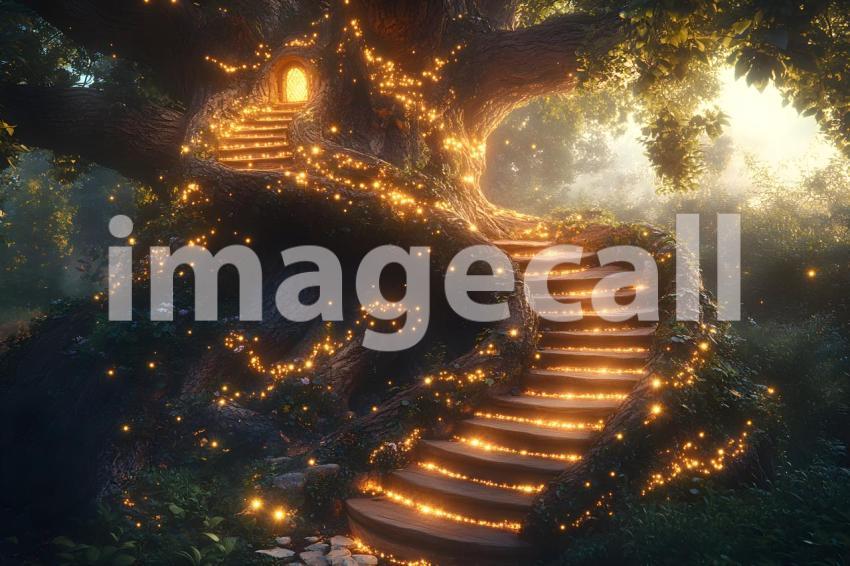 U3644368625 Winding staircase carved into a giant tree illumi d35d9e5d 98e2 44ee 8abb 95180d664e80 0