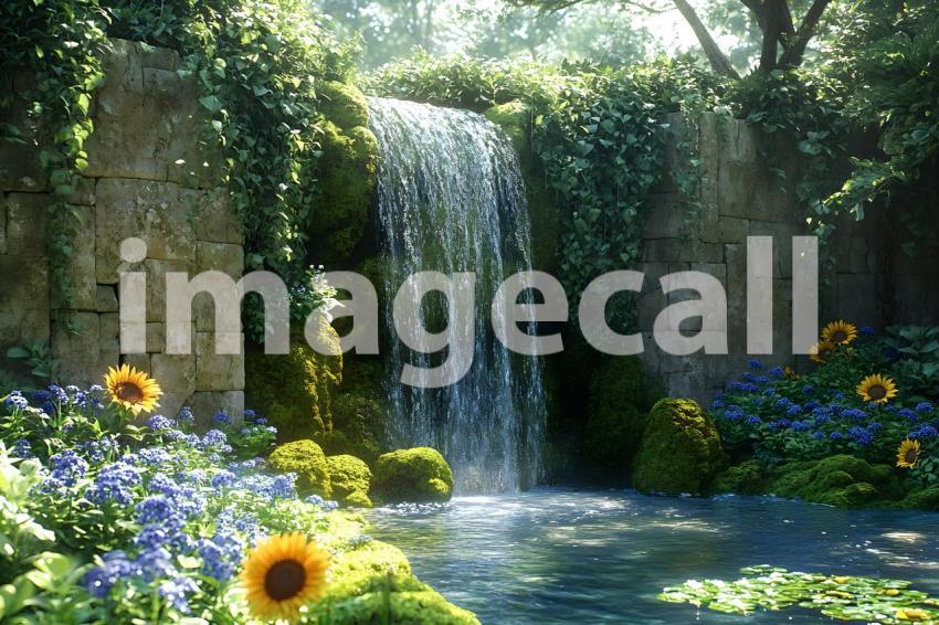 U3644368625 Secret Garden with Waterfall A hidden garden with b15c5a6a a177 4392 9c34 e5a1371a44e8 1
