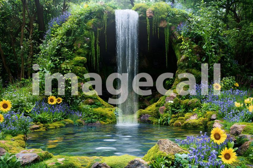 U3644368625 Secret Garden with Waterfall A hidden garden with 0d3f4c33 681d 44da 811b f5f98178d55c 2