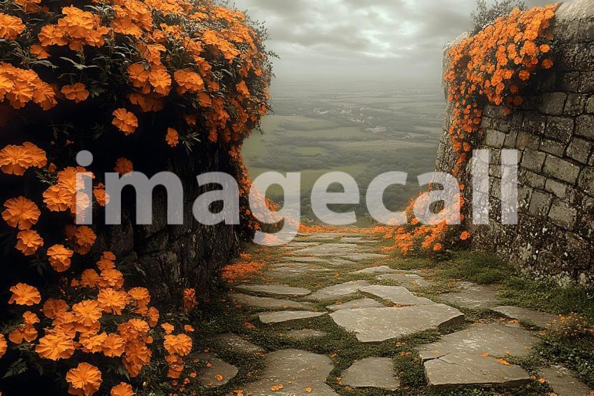 Clips12345 pov top of orange marigold covered castle wall looki 4e8137db 528e 4aa8 8ee0 53757edd8a12 part3