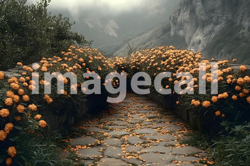 Clips12345 pov top of orange marigold covered castle wall looki 27b2dc97 e9f4 4acd b5cf 154ddba68efe part4