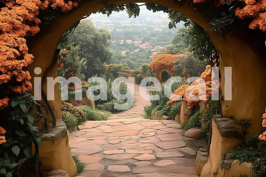 Clips12345 pov top of orange marigold covered castle wall looki cd6036f1 51fb 4828 ab53 6c33438336ff part3