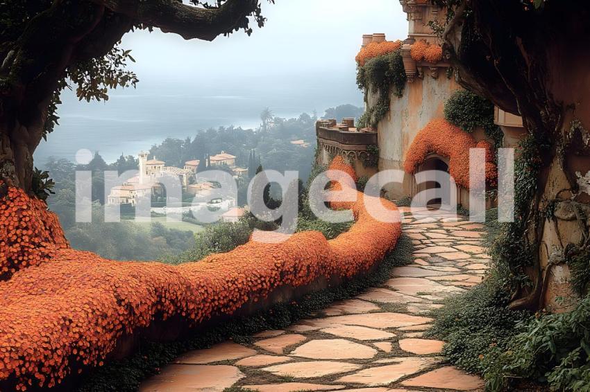 Clips12345 pov top of orange marigold covered castle wall looki cd6036f1 51fb 4828 ab53 6c33438336ff part2