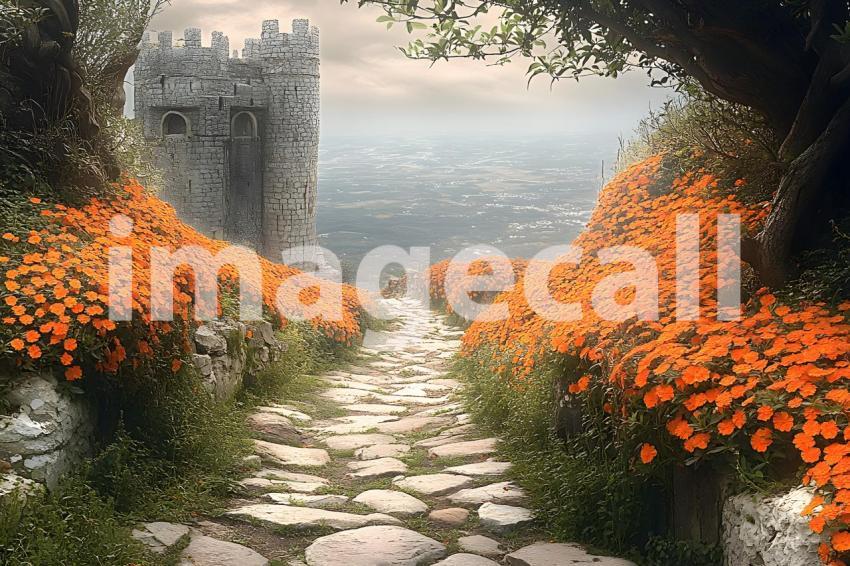 Clips12345 pov top of orange marigold covered castle wall looki cd6036f1 51fb 4828 ab53 6c33438336ff part4