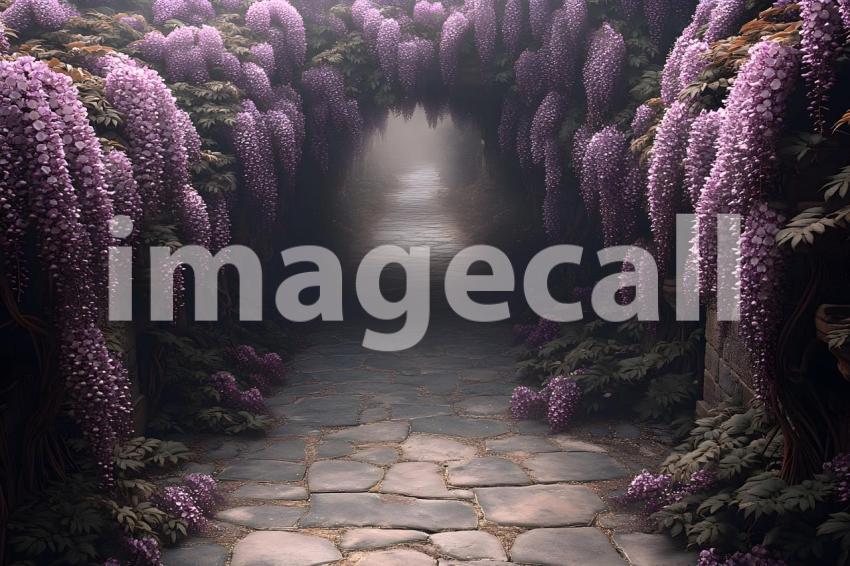 Clips12345 pov top of purple wisteria covered castle wall looki bb73603a a6f3 4379 ad0b d92c90bf6a2f part2