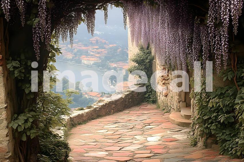 Clips12345 pov top of purple wisteria covered castle wall looki fbb44d55 3d36 4c2e 8cfd 8c75f7c921c2 part3