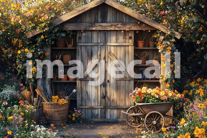 U3644368625 Rustic Vintage Garden Shed A weathered garden she 9e6066a5 d3c5 469a 8f21 2e59fada4fdd 3