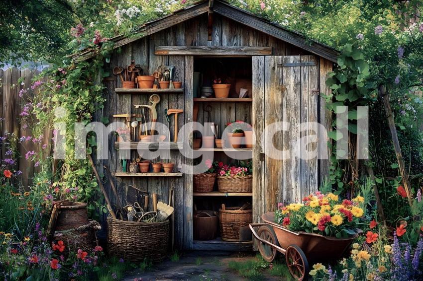 U3644368625 Rustic Vintage Garden Shed A weathered garden she 5a98406c 05c0 457e af1a e719919af8d3 3