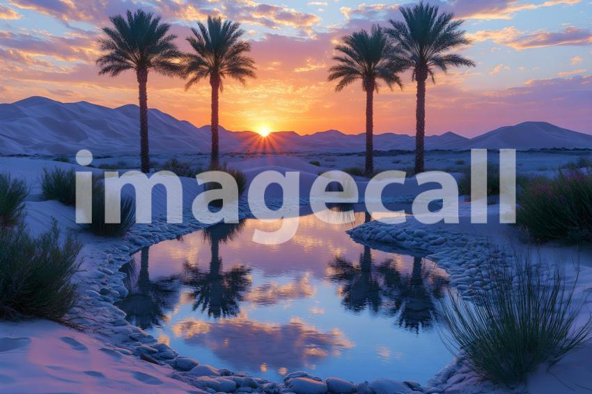 U3644368625 Desert Oasis Serenity A tranquil desert scene fea 0c86809a 10a6 444b 98b4 8a2b853de425 3