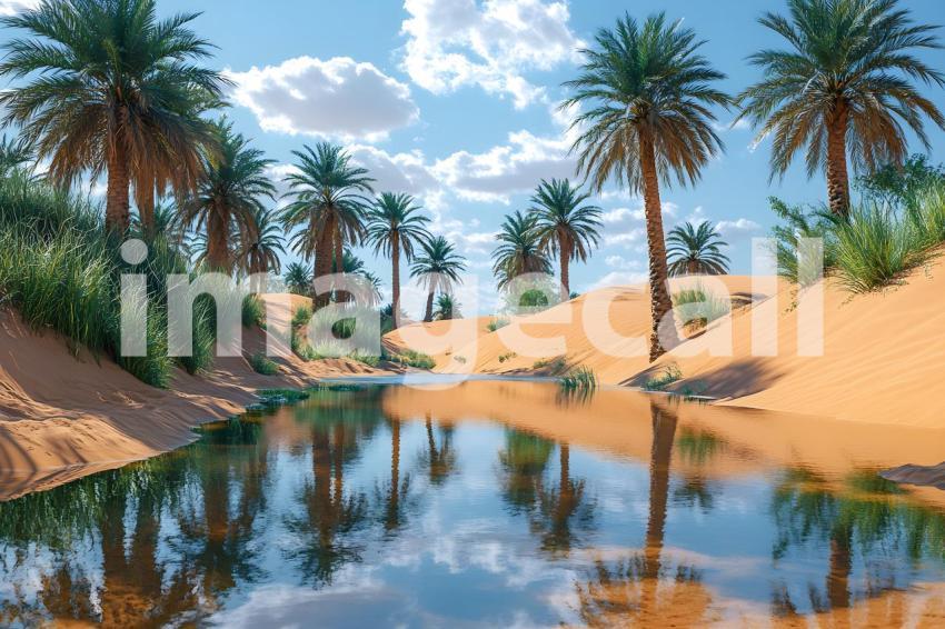 U3644368625 Desert Oasis Serenity A tranquil desert scene fea b5e009af 6e4c 4467 b073 789b17457e0d 0