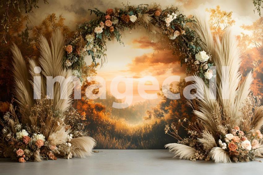 Abc1323 Boho Sunset Arch A dreamy sunset lit archway adorned  2e80df12 9e93 4a83 aca2 76881afed6af 2