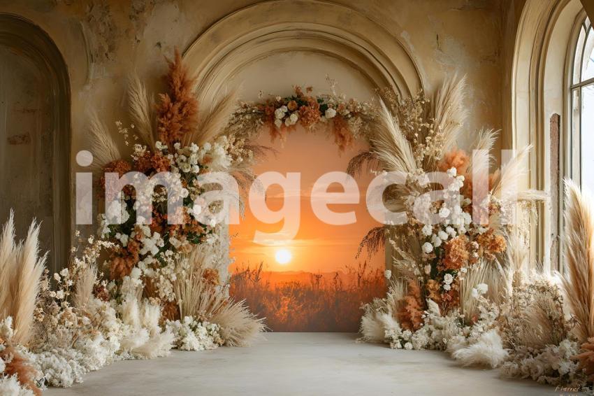 Abc1323 Boho Sunset Arch A dreamy sunset lit archway adorned  49cf6d0b 2935 4ed4 9910 22b7ad71006f 0