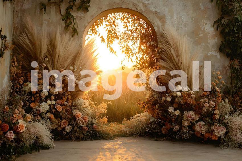Abc1323 Boho Sunset Arch A dreamy sunset lit archway adorned  0480d901 5602 4f03 b2f8 06967463885f 2