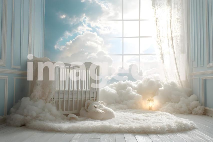 Clips12345 Dreamy Cloud Room A calming baby room with fluffy  68c99a05 e2c9 498a 9fa7 2b524a697f7f 2