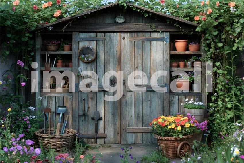 U3644368625 Rustic Vintage Garden Shed A weathered garden she 9e6066a5 d3c5 469a 8f21 2e59fada4fdd 1