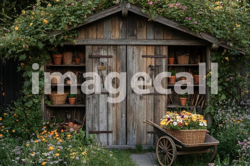 U3644368625 Rustic Vintage Garden Shed A weathered garden she 5a98406c 05c0 457e af1a e719919af8d3 0