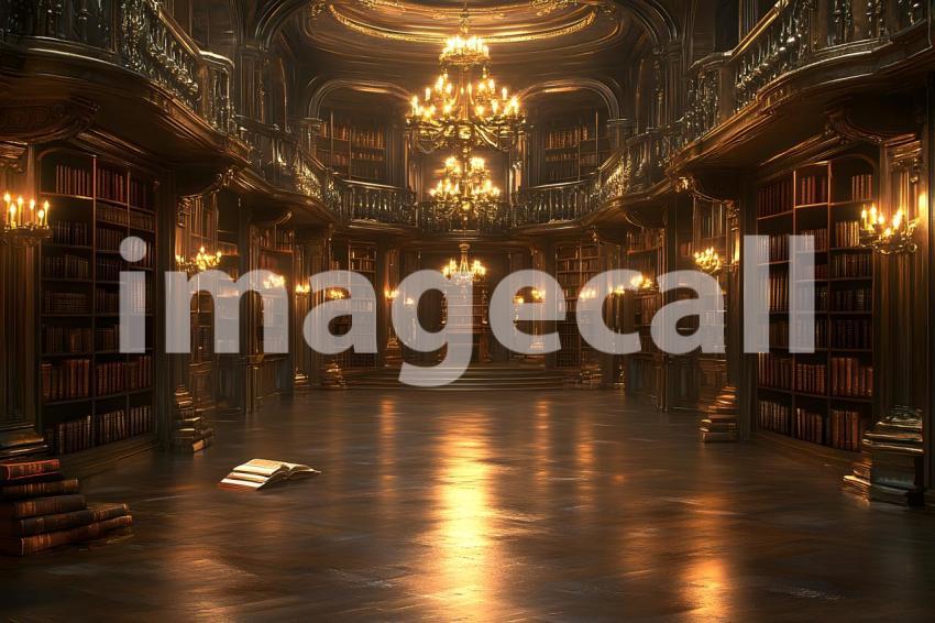 Clips12345 Antique Library Aisle A grand library with towerin 5d69032a 3721 47da 937b fbc606a9b4ac 0