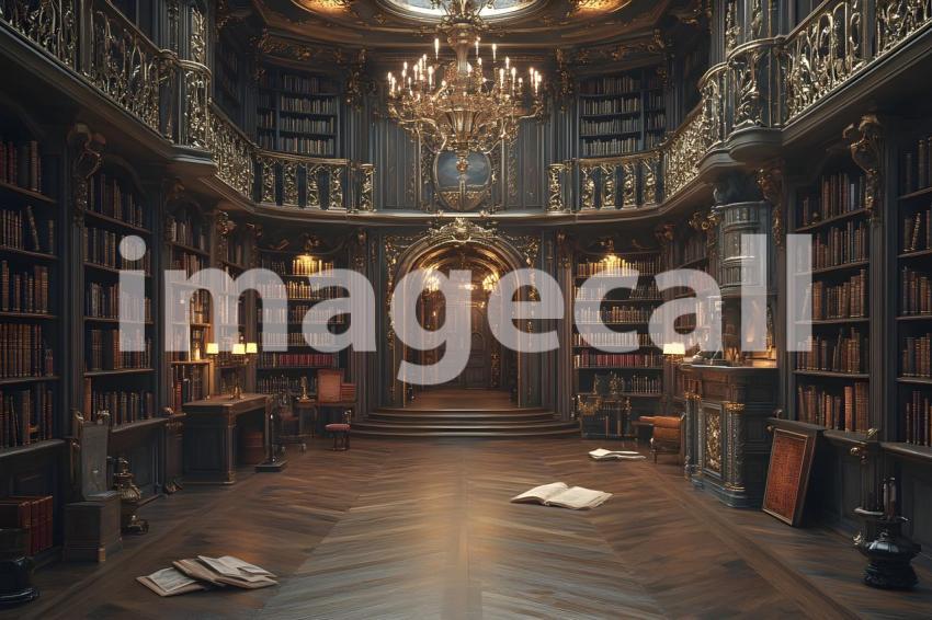 Clips12345 Antique Library Aisle A grand library with towerin 345350f1 22d7 4e55 9f5a 04ac76e2158a 0