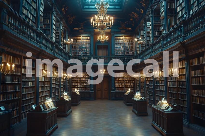 Clips12345 Antique Library Aisle A grand library with towerin 5c3f5837 d7a4 462d 8cc2 77af28d31f87 3