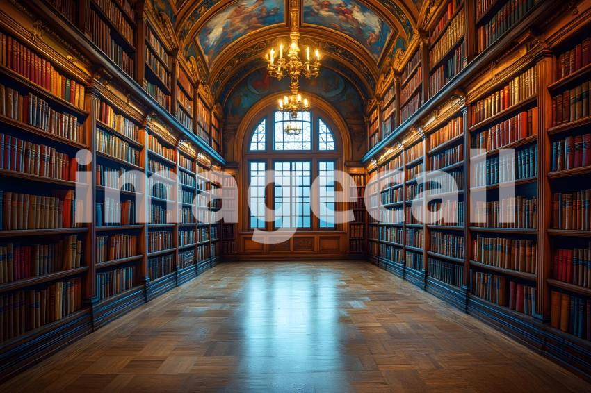 Clips12345 Antique Library Aisle A grand library with towerin 345350f1 22d7 4e55 9f5a 04ac76e2158a 2