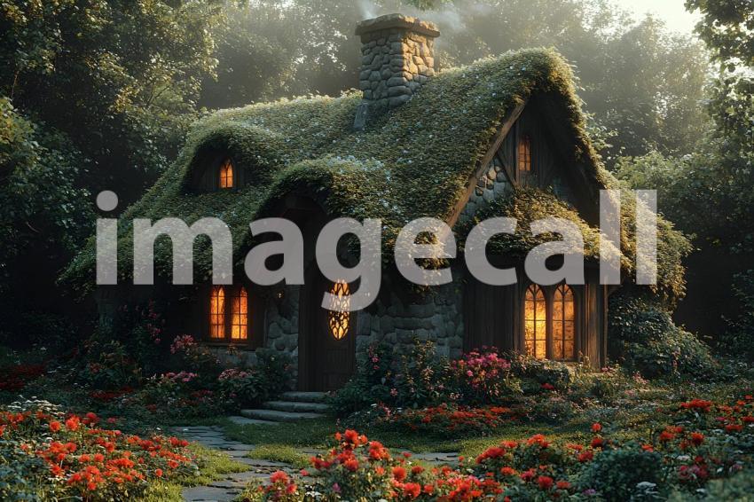 U3644368625 Fairytale cottage with a mossy roof vibrant flowe fc47549a 5e7a 48b5 9dee 382e2a6fe483 3