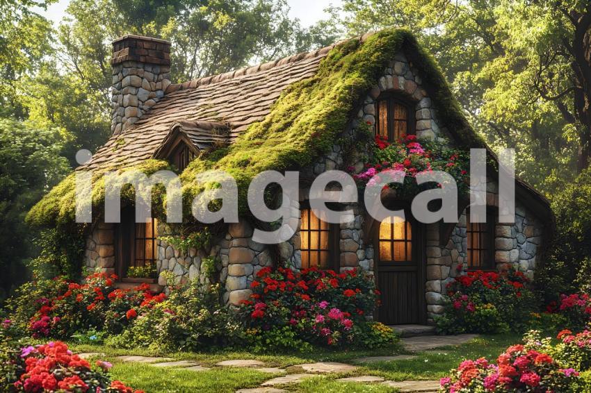 U3644368625 Fairytale cottage with a mossy roof vibrant flowe c446ea8e 46c2 4ebd b0f7 8d39739bbbbf 1
