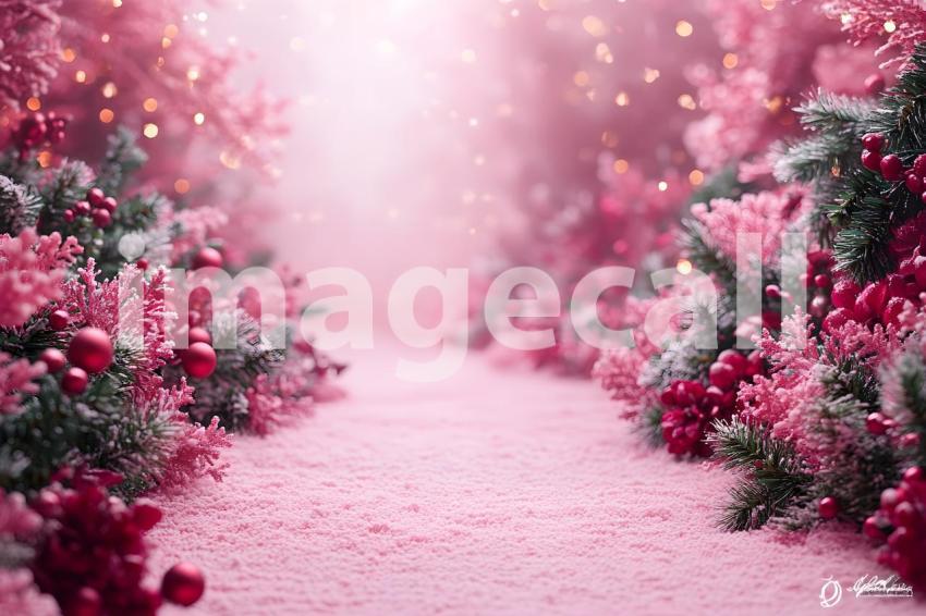 Abc1323 fuchsia outdoor Christmas scene backdrop  empty backd 56b7dd4f d87f 4df2 982d b4652604bad3 0