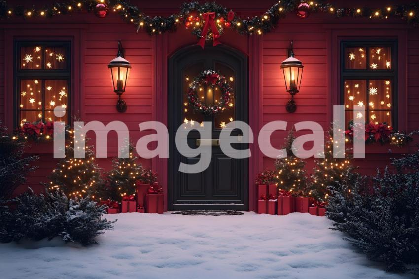 Abc1323 fuchsia outdoor Christmas scene backdrop  empty backd 05de6956 b241 409e af79 d496f099acc4 1