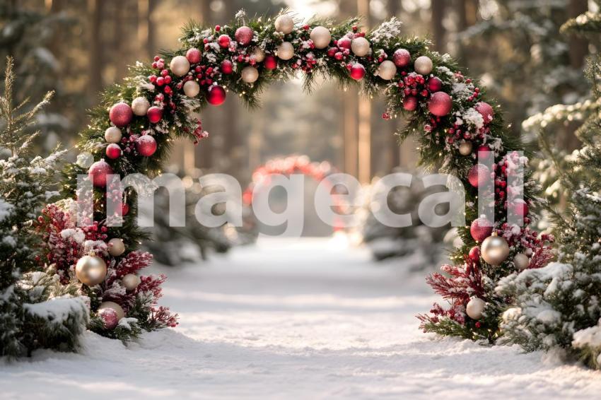 Abc1323 fuchsia outdoor Christmas scene backdrop  empty backd 9183e6e6 ea13 4178 8827 31701fbf81e3 0