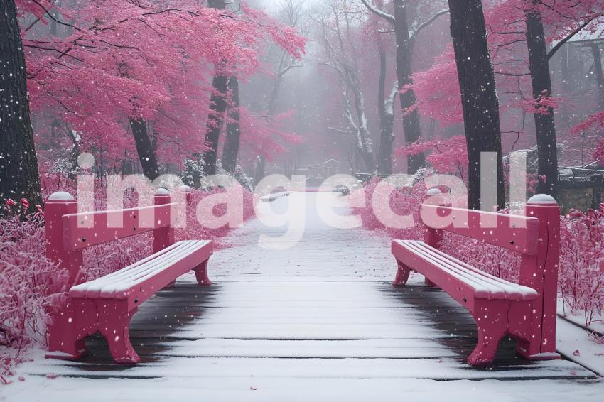 Abc1323 fuchsia outdoor Christmas scene backdrop  empty backd 9183e6e6 ea13 4178 8827 31701fbf81e3 3