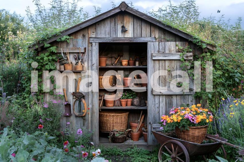 U3644368625 Rustic Vintage Garden Shed A weathered garden she 53507bb2 fc6d 40ad 8353 a00bdc848055 2