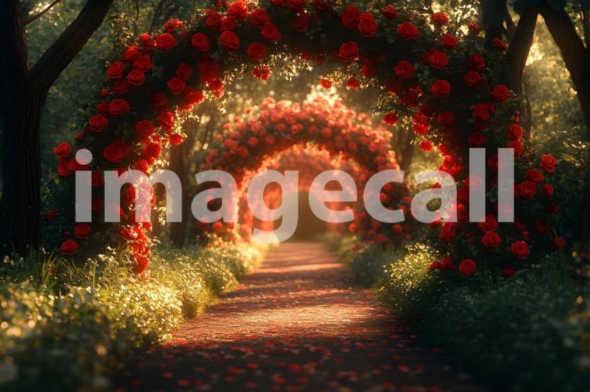 Abc1323 Romantic garden archway covered in blooming roses wit 5f40de0a 02ba 4ff5 aa07 08f664723b28 3