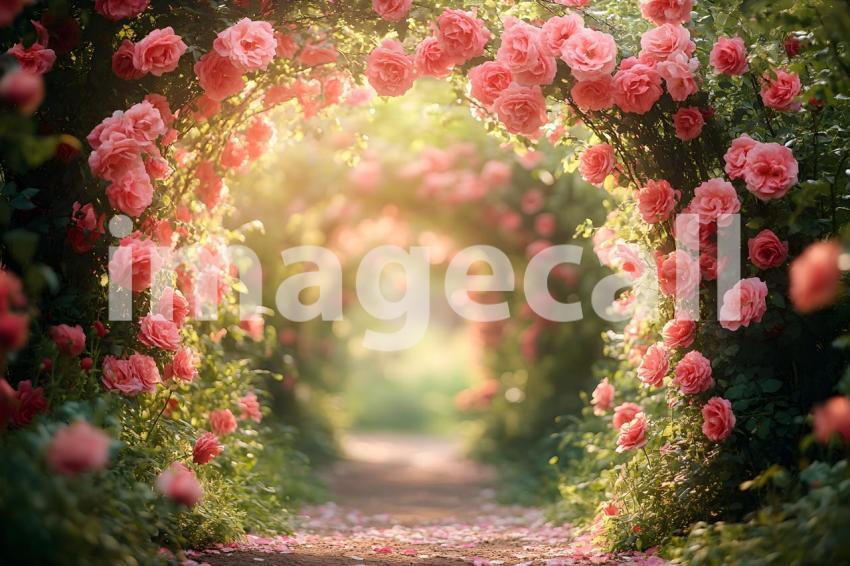 Abc1323 Romantic garden archway covered in blooming roses wit 5f40de0a 02ba 4ff5 aa07 08f664723b28 2