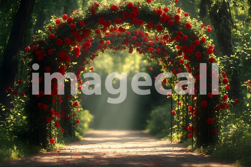 Abc1323 Romantic garden archway covered in blooming roses wit 7c57b779 6246 42c2 9fc7 ef6845c94225 3