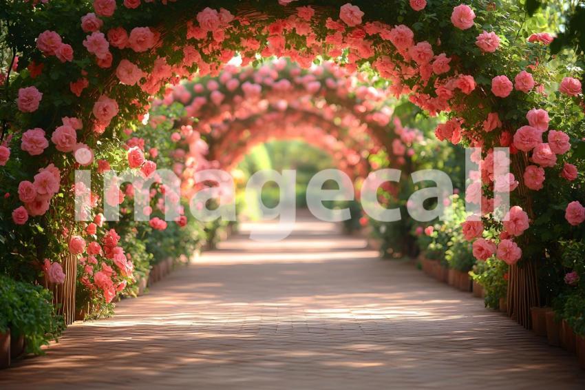 Abc1323 Romantic garden archway covered in blooming roses wit 5f40de0a 02ba 4ff5 aa07 08f664723b28 0