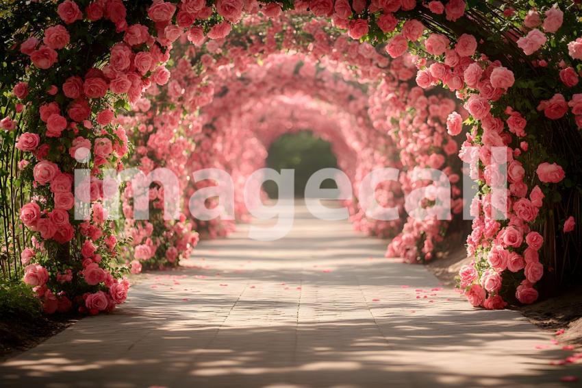 Abc1323 Romantic garden archway covered in blooming roses wit 95a0d91a f667 4d95 9db6 2b142042c09f 0