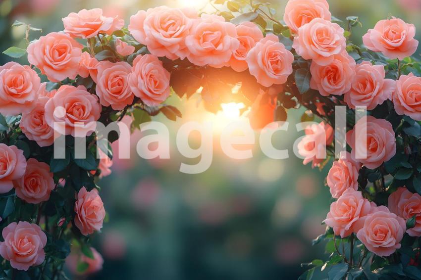 Abc1323 Romantic garden archway covered in blooming roses wit 97f060dd 493b 44eb bae6 f526f64dac8b 0