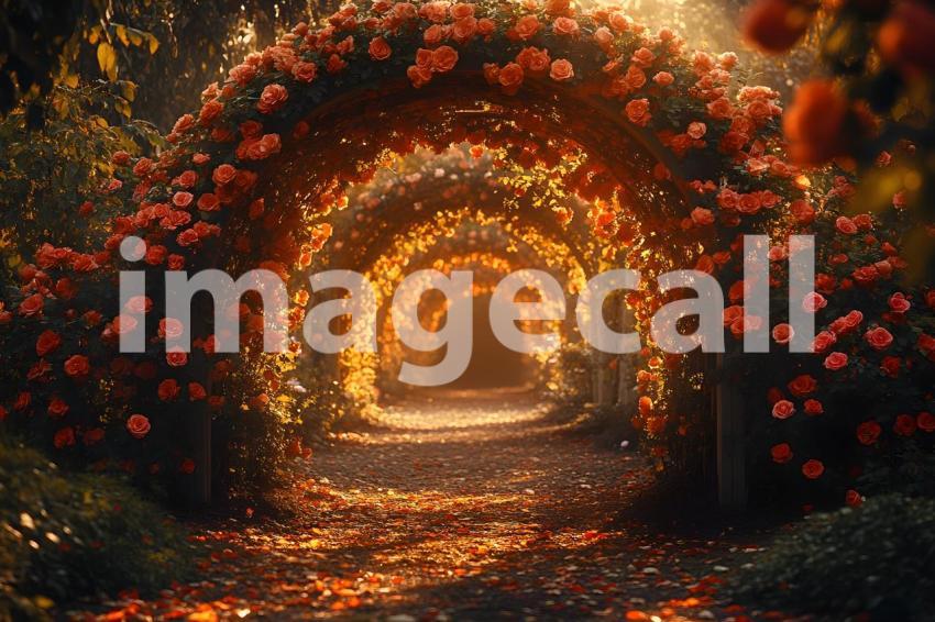 Abc1323 Romantic garden archway covered in blooming roses wit 97f060dd 493b 44eb bae6 f526f64dac8b 1