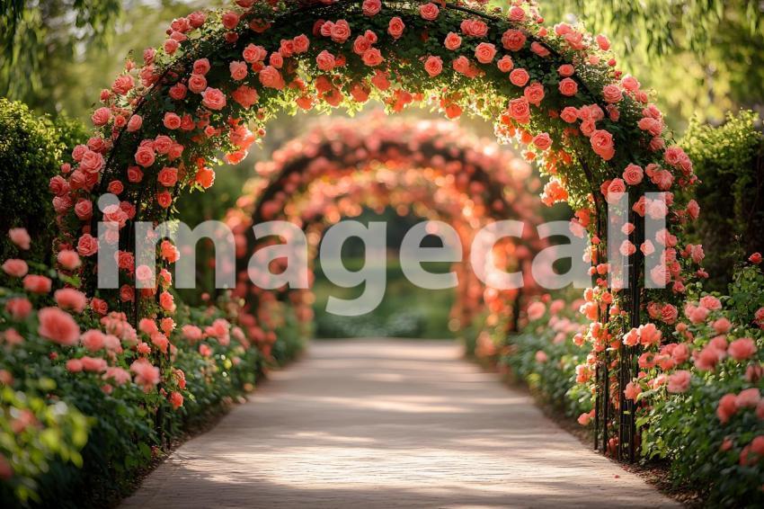 Abc1323 Romantic garden archway covered in blooming roses wit 9f7010bc d8d3 47f8 9a19 f0d4e2227c1a 0