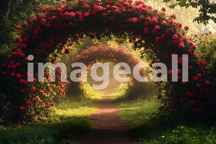 Abc1323 Romantic garden archway covered in blooming roses wit 9f7010bc d8d3 47f8 9a19 f0d4e2227c1a 1