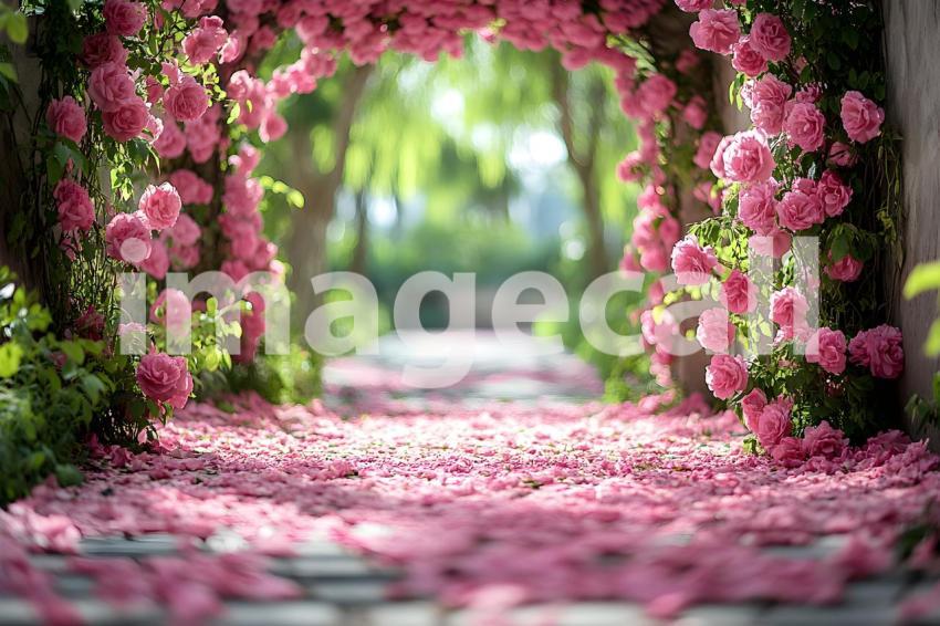 Abc1323 Romantic garden archway covered in blooming roses wit 97f060dd 493b 44eb bae6 f526f64dac8b 3