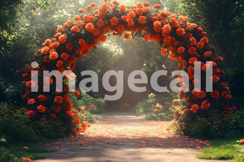 Abc1323 Romantic garden archway covered in blooming roses wit 120ddabf 4f03 45c7 8e6f 639c4f30b7eb 0