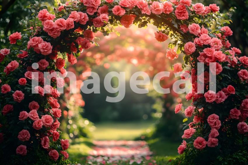Abc1323 Romantic garden archway covered in blooming roses wit ec501e33 bb35 4b8d 8c45 ae884a7fc9a2 0