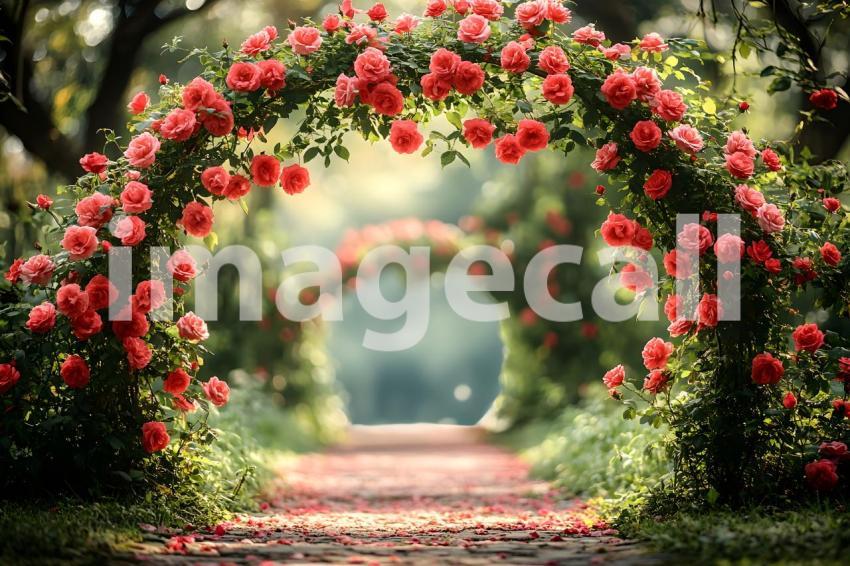Abc1323 Romantic garden archway covered in blooming roses wit fed3bc9e 5a1e 4145 bd5a ceaa47a546e3 0