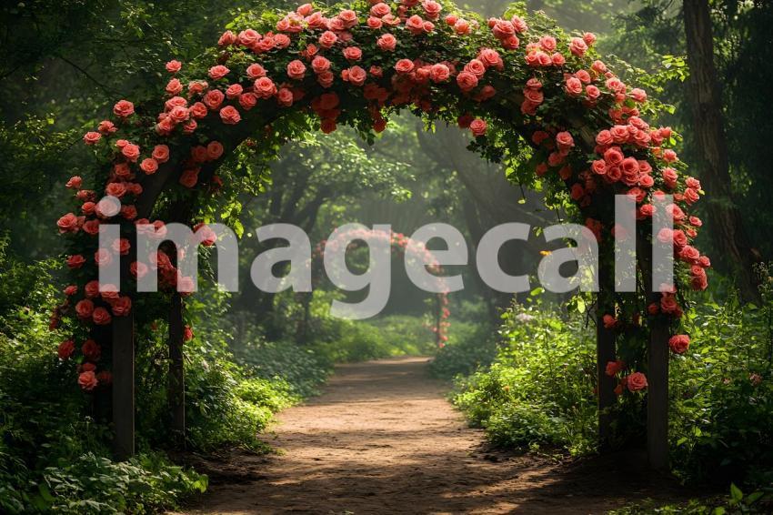 Abc1323 Romantic garden archway covered in blooming roses wit 9f7010bc d8d3 47f8 9a19 f0d4e2227c1a 3